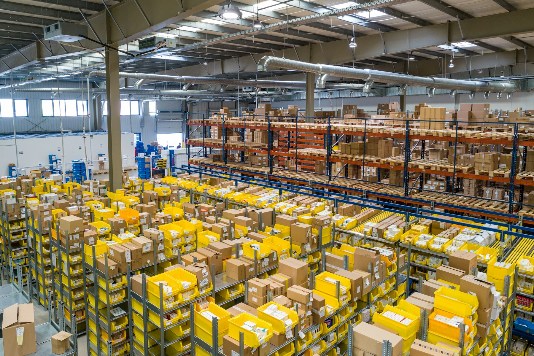 Warehouse logistics and equipment storage